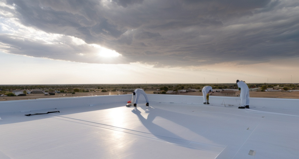 Commercial flat roof project